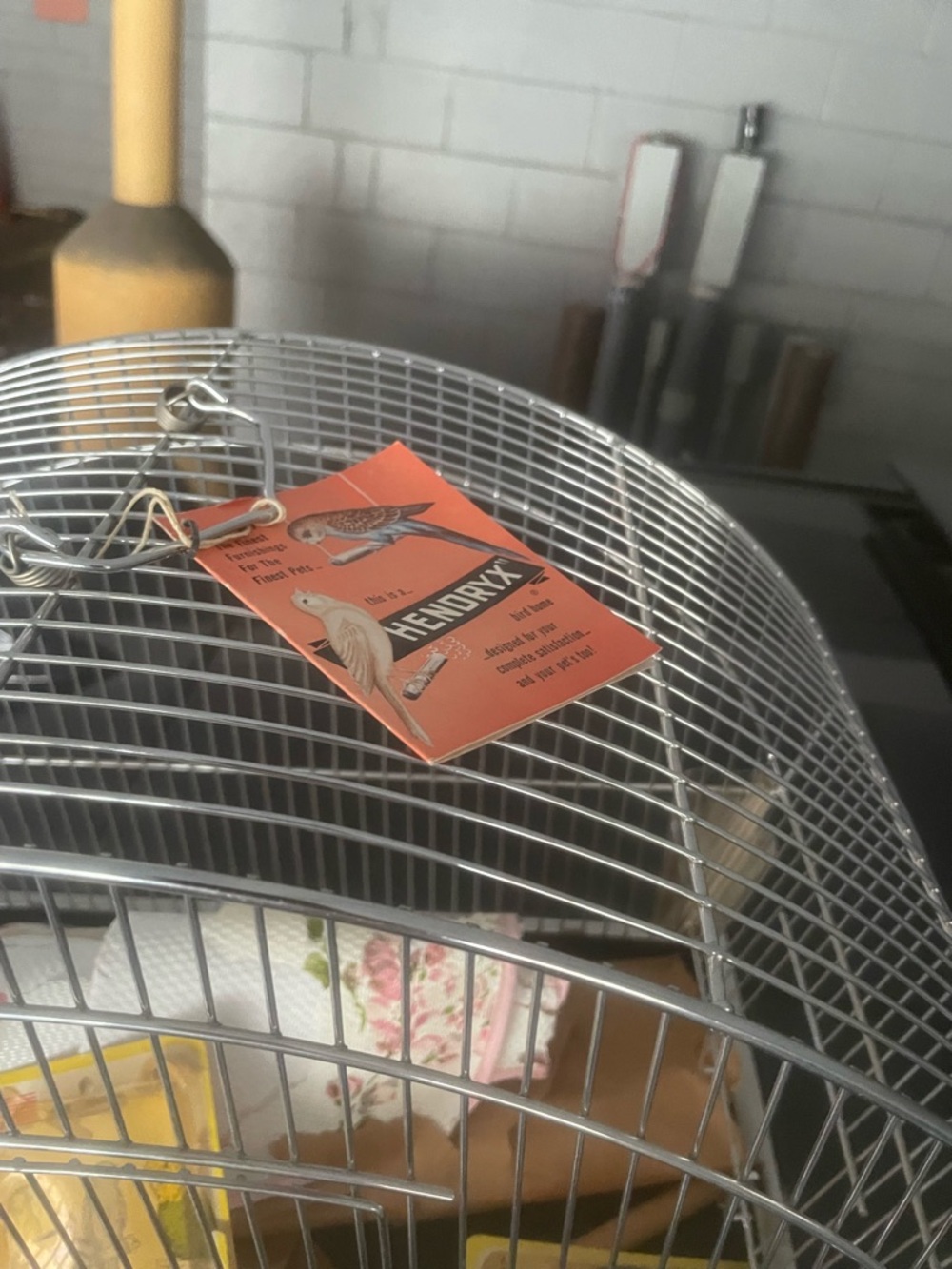 VTG HENDRYX Bird Cage, complete. All original feeding dishes included RARE MCM - Picture 8 of 16